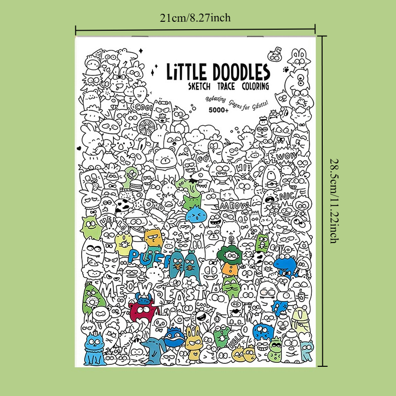 16 Pages Little Doodles Adult  - đánh giá và giá Adult Coloring Book Stress Relief