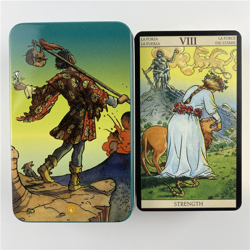 Metal Box Gilded Edition Back  - đánh giá và giá Tarot Deck With Guidebook