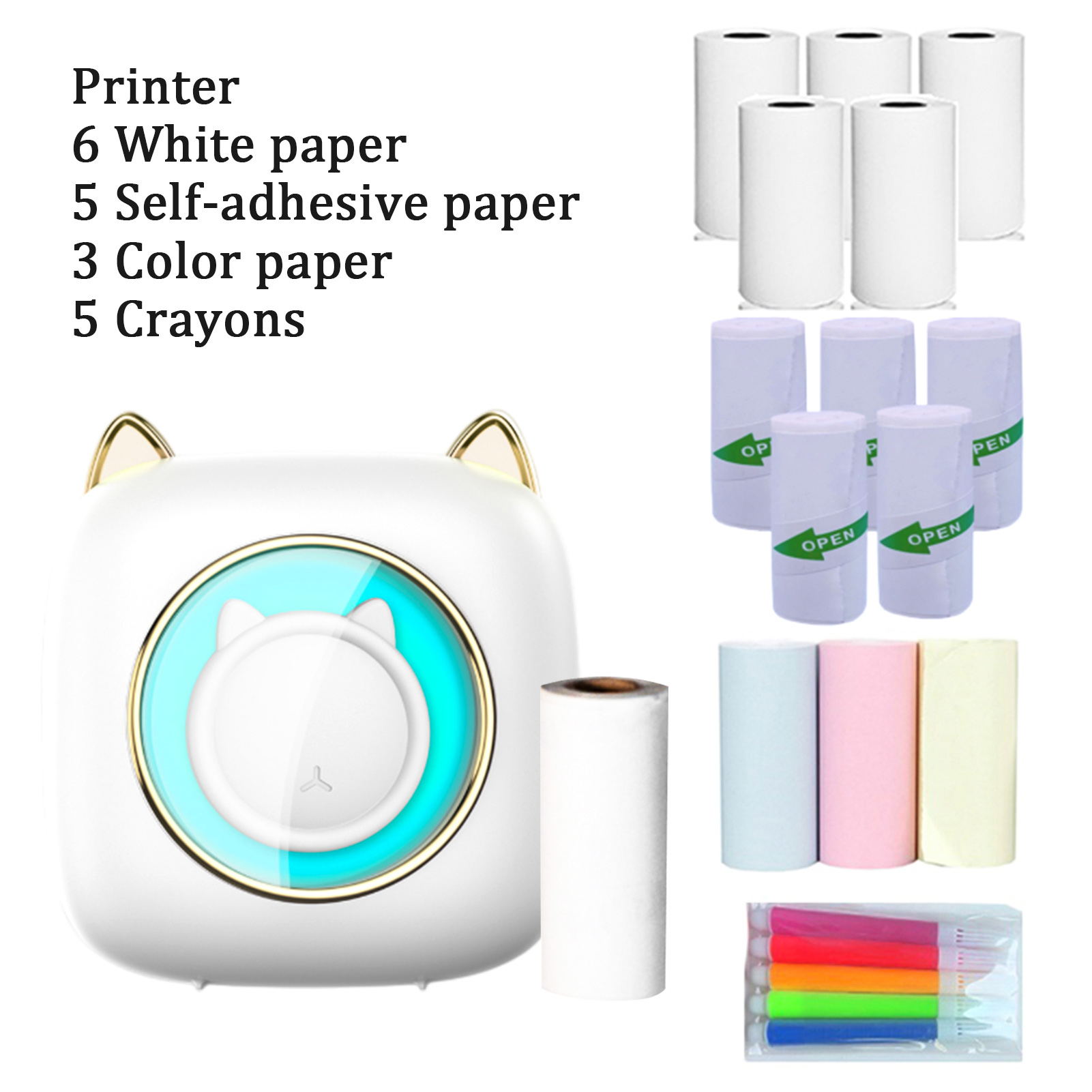 【New】C23 Portable Thermal Prin - đánh giá và giá Mini Pocket Thermal Printer Paper Roll