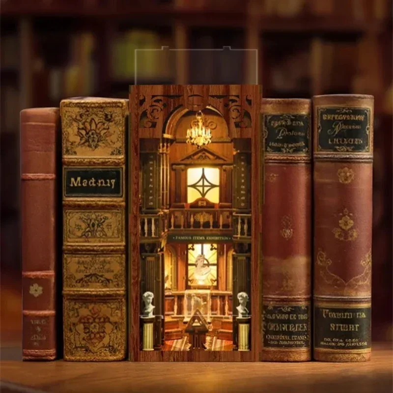 The philosophical Library Book - đánh giá và giá Diy Wooden Book Nook Kit Shelf Insert