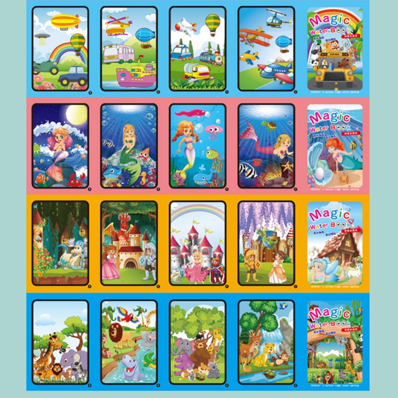 Magic Water Drawing Book Child - đánh giá và giá Reusable Water Magic Coloring Book