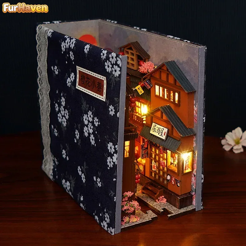 DIY Wooden Japanese Store Book - đánh giá và giá Diy Wooden Book Nook Kit Shelf Insert