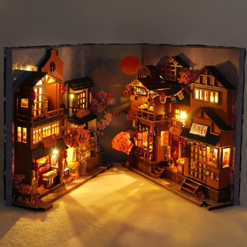 DIY Wooden Japanese Store Book - đánh giá và giá Diy Wooden Book Nook Kit Shelf Insert