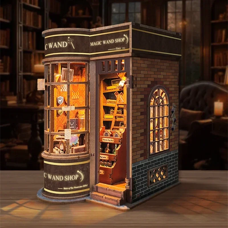 DIY Wooden Miniature Model Kit - đánh giá và giá Diy Wooden Book Nook Kit Shelf Insert