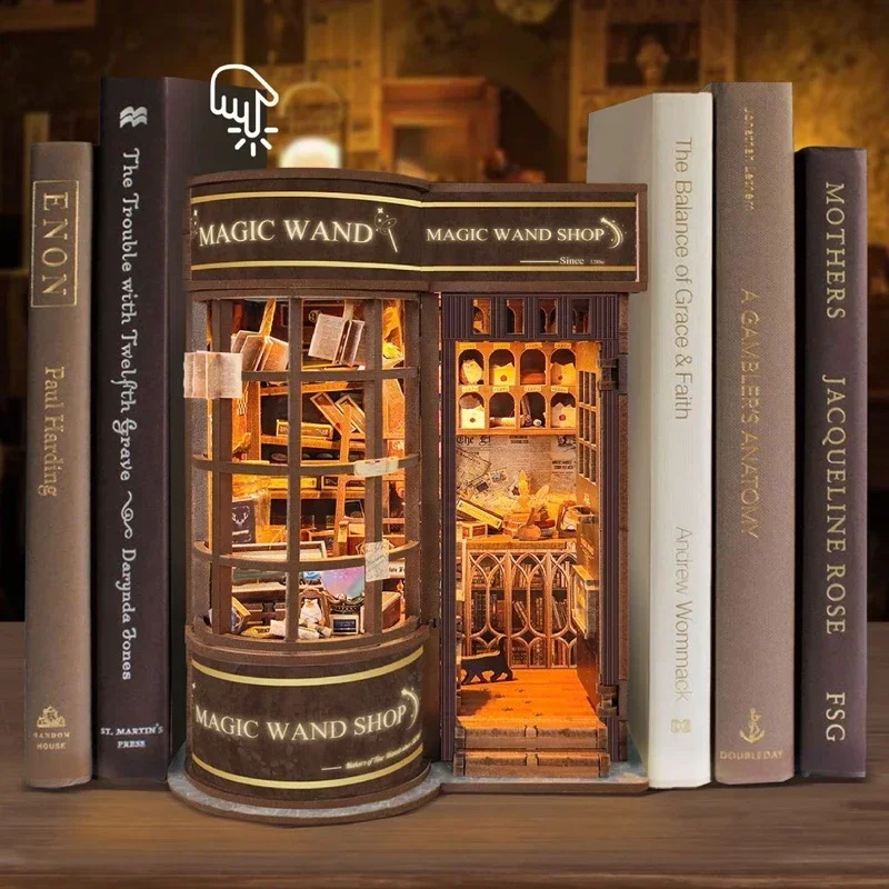 DIY Wooden Miniature Model Kit - đánh giá và giá Diy Wooden Book Nook Kit Shelf Insert