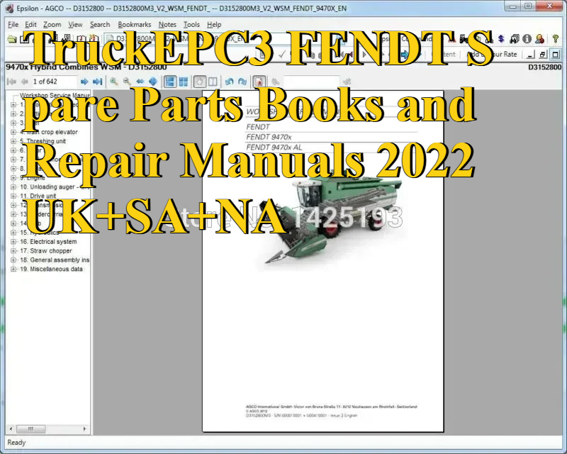 TruckEPC3 FENDT Spare Parts Bo - đánh giá và giá Books
