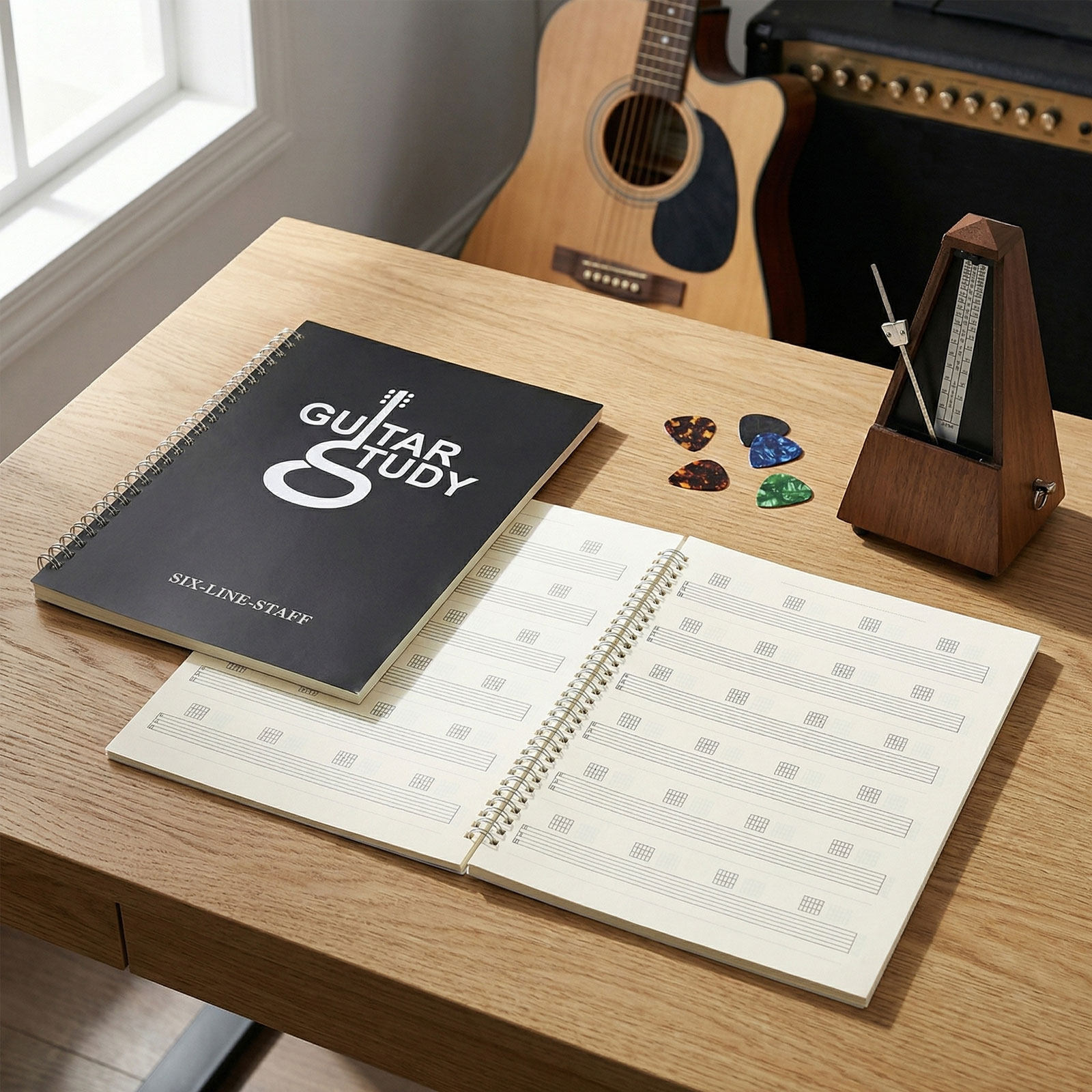 2Pcs Guitar Manuscript Noteboo - đánh giá và giá Blank Sheet Music Notebook