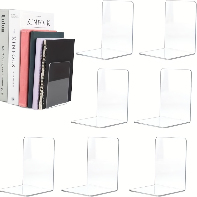 8pcs Clear Acrylic Bookends, L - đánh giá và giá Clear Acrylic Book Stand Holder