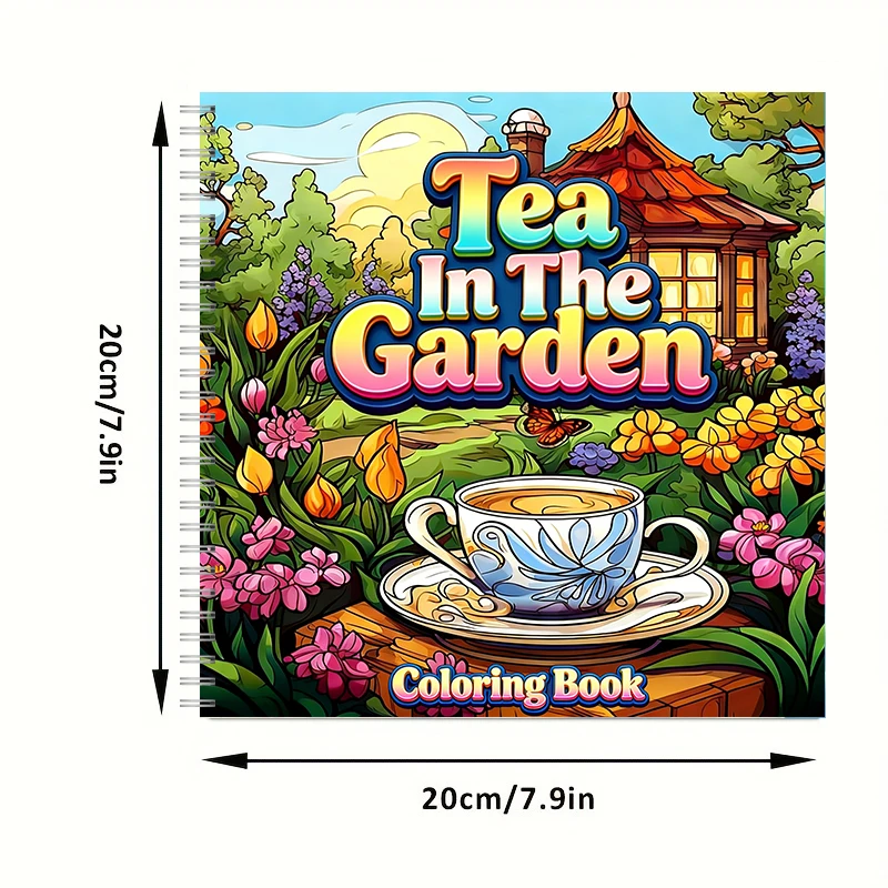 Tea In The Gardens Coloring Bo - đánh giá và giá Adult Coloring Book Stress Relief
